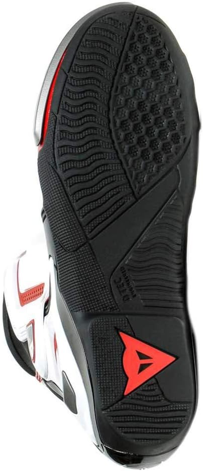 Dainese York D-WP Shoes, Motorradschuhe Wasserdicht Schwarz Weiss Lava Rot 45 EU, Schwarz Weiss Lava