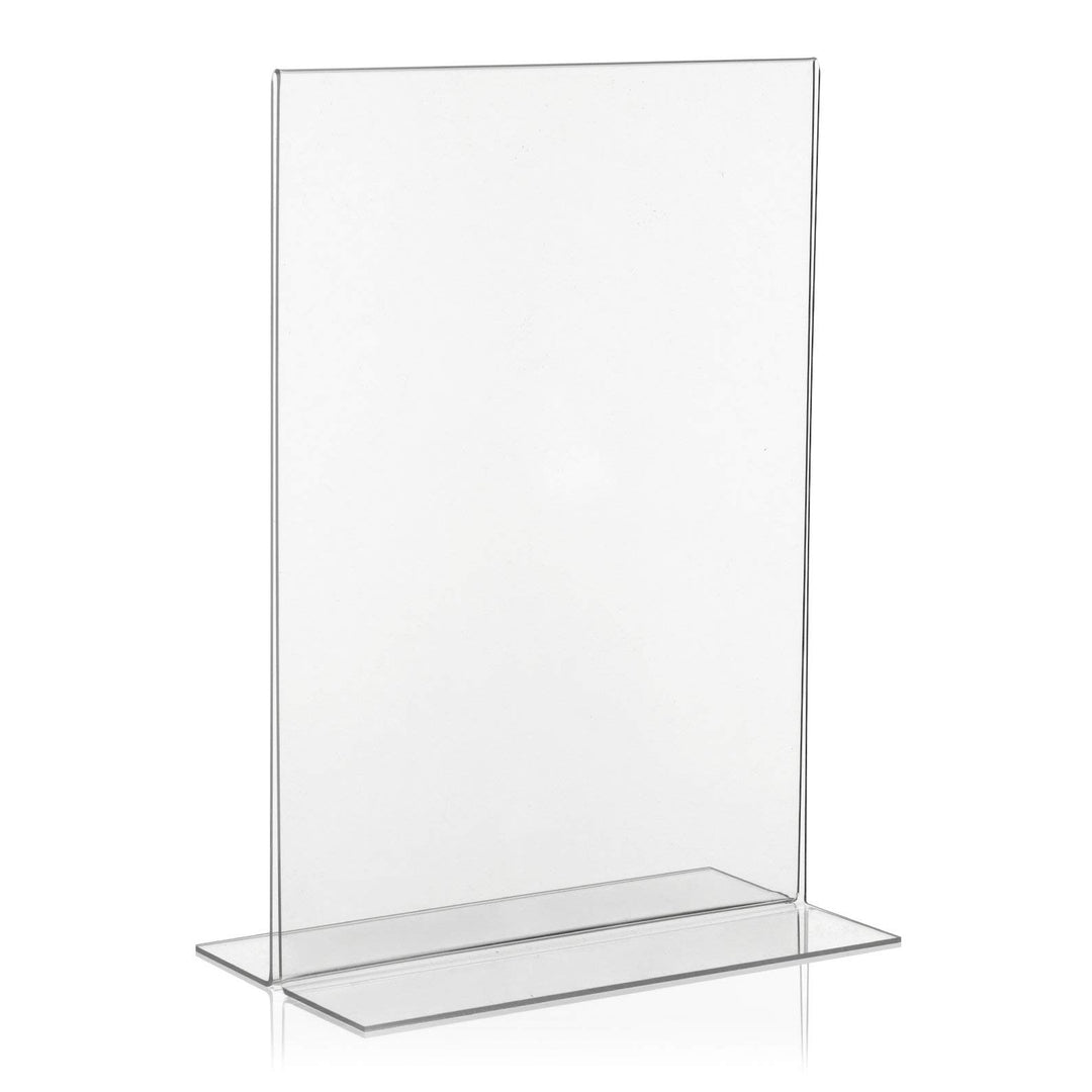 5x VITAdisplays® T-Werbeaufsteller/T-Ständer/Tischaufsteller/Acryl-Aufsteller, DIN A4 (21×29,7cm), T