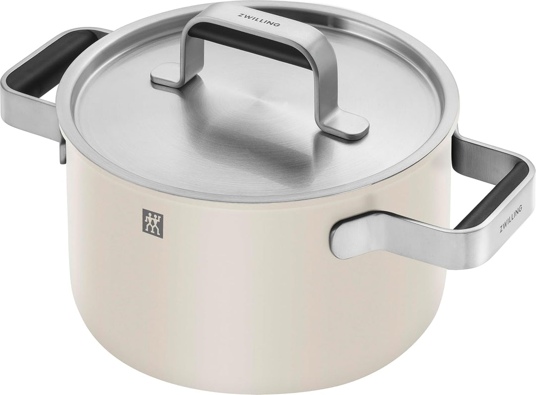 ZWILLING PURE Kochtopfset, 5-tlg, 18/10 Edelstahl, Keramik-Aussenbeschichtung, Stay-Cool-Griffe, Spü