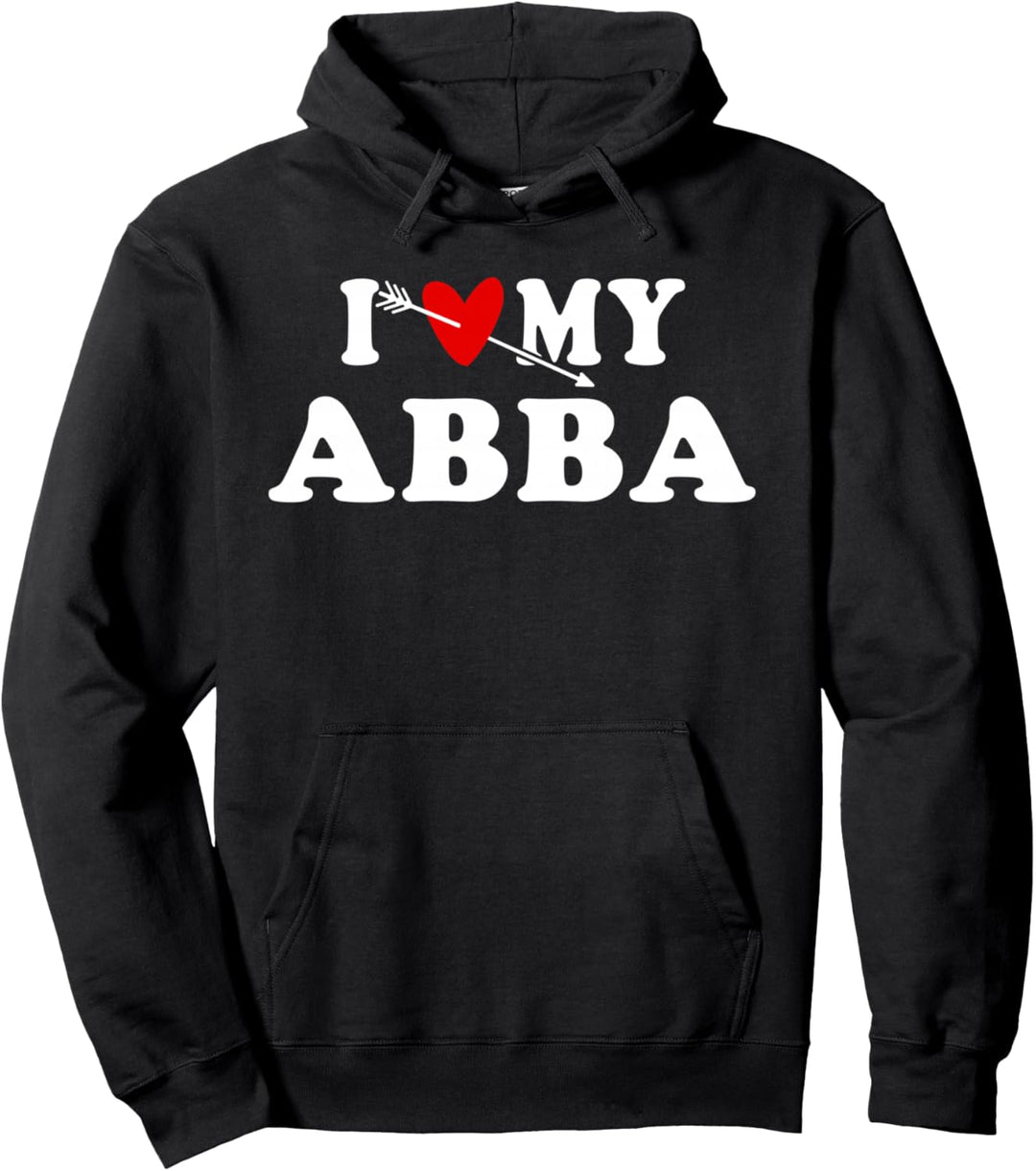 I love my Abba mit rotem Herzen Geschenk für Männer Frauen Kinder Pullover Hoodie