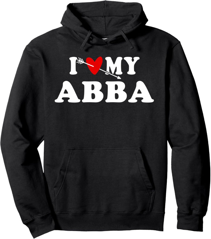 I love my Abba mit rotem Herzen Geschenk für Männer Frauen Kinder Pullover Hoodie