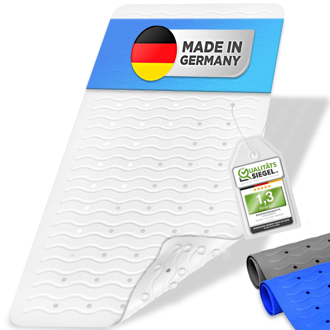 Badewannenmatte Rutschfest - 100% BPA frei [80x38cm] | Ohne PVC | Für puren Badespass | Badematte Ma