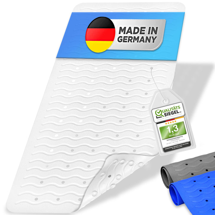 Badewannenmatte Rutschfest - 100% BPA frei [80x38cm] | Ohne PVC | Für puren Badespass | Badematte Ma