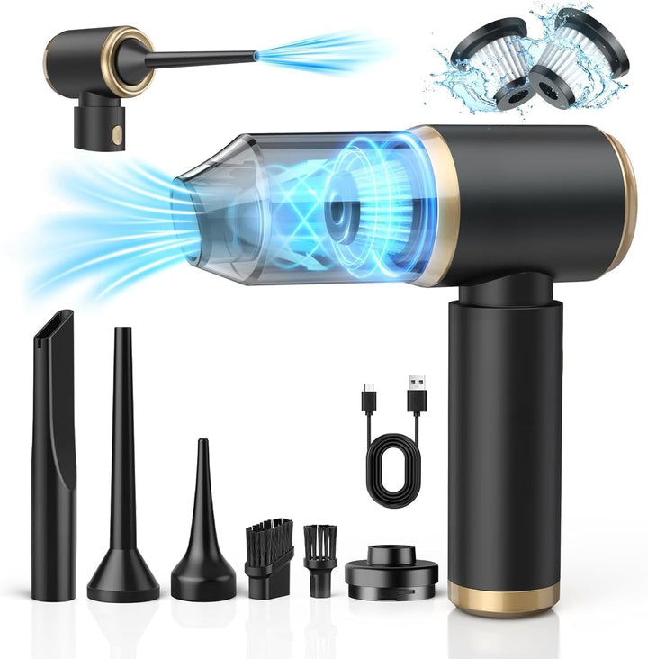 Handstaubsauger, 15000Pa Handstaubsauger Akku Kabellos, 4 In 1 Leistungsstarker Auto Staubsauger Sta