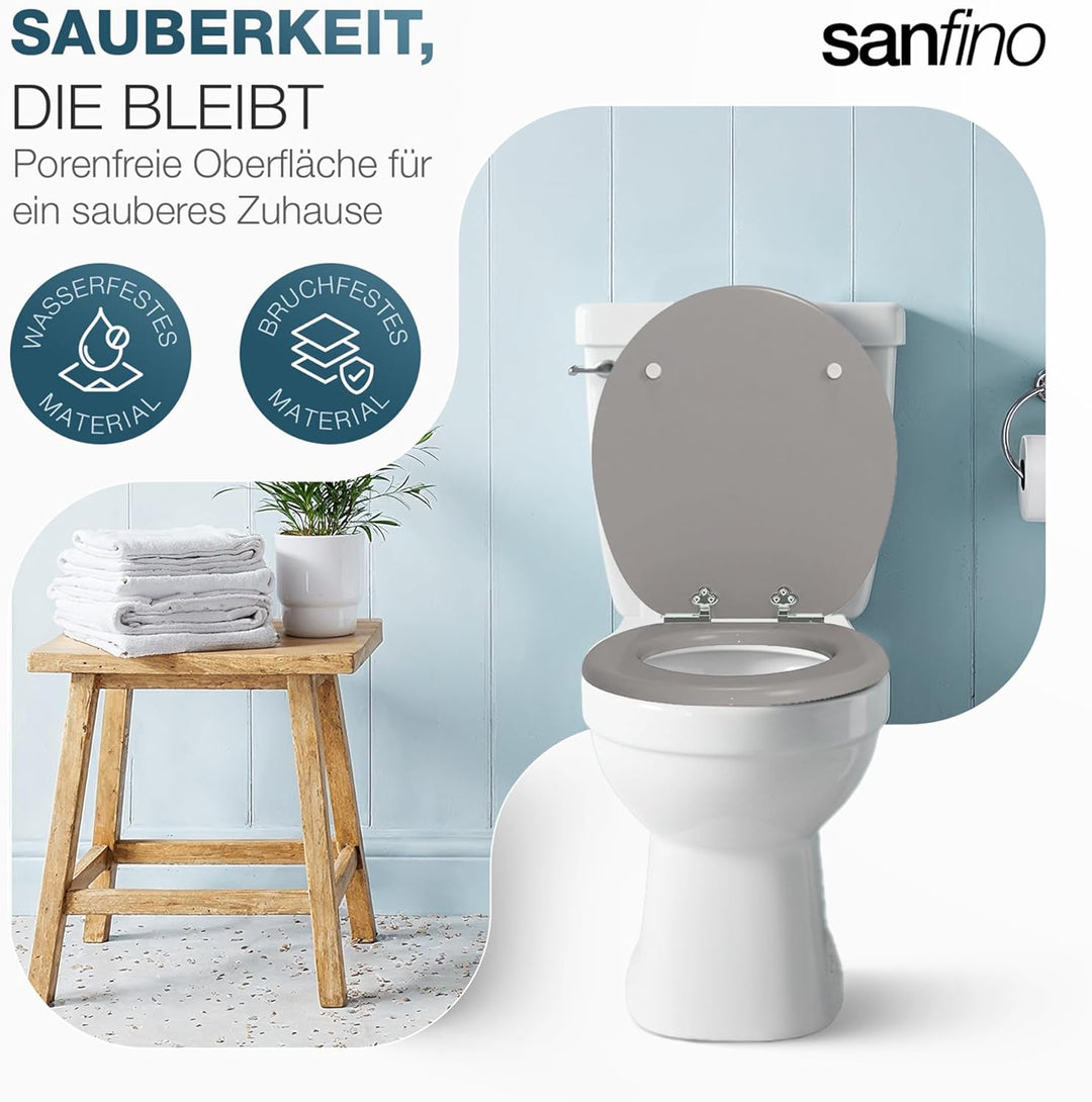 Premium WC Sitz mit Absenkautomatik – hochwertige Toilettendeckel aus Holz, viele bunte Motive, hohe