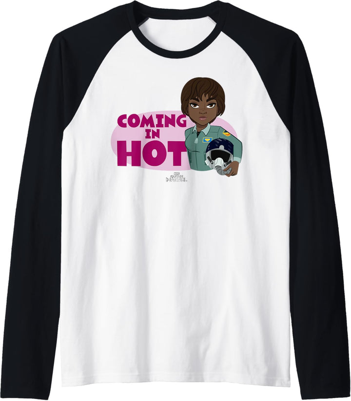 Captain Marvel Maria Rambeau Coming In Hot Raglan