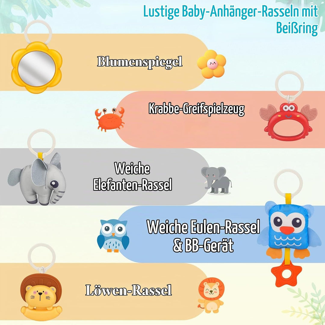 nicknack Spielmatte für Baby mit Klavier, Musik &amp; Lichtern – Spielbogen, Tummy Time Activity Center