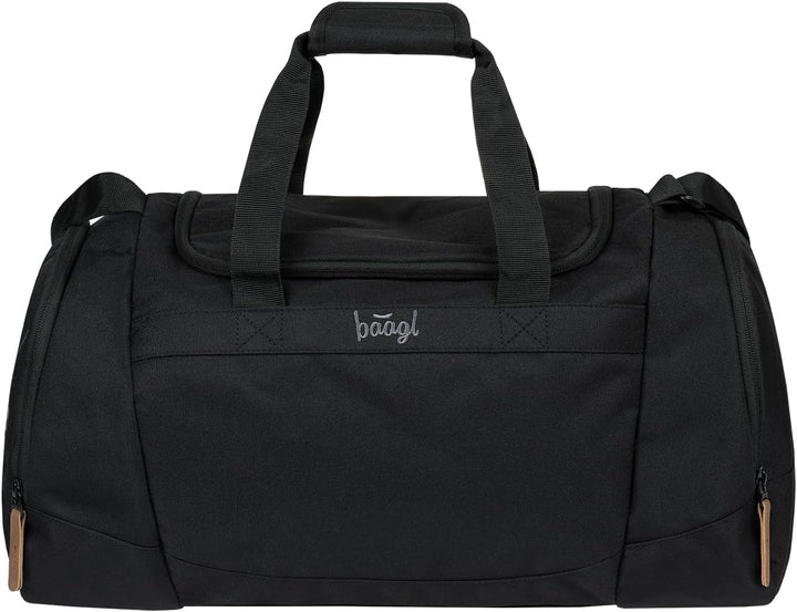 Baagl Sporttasche Kinder Reisetasche mit Schuhfach Schule Sport - Darkness | Schwimmtasche für Mädch