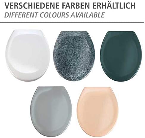 WENKO WC-Sitz Ottana Weiss, hygienischer Toilettensitz mit Absenkautomatik, WC-Deckel mit Fix-Clip B
