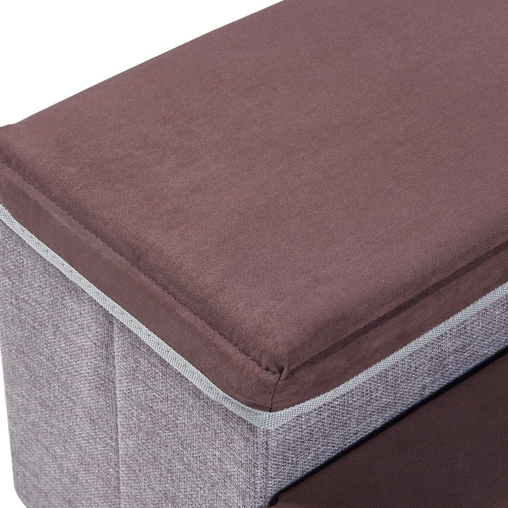 [en.casa] Hundetreppe Vojens mit Stauraum 75x40x30 cm Braun/Grau | Hunderampe, Katzentreppe, Haustie