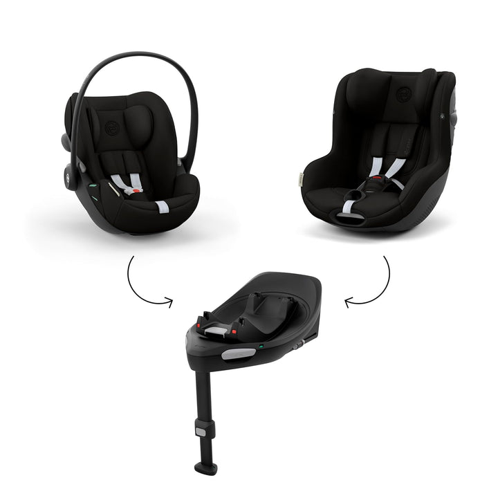 CYBEX Gold Babyschale Cloud G i-Size Comfort, Inkl. Neugeboreneneinlage, Ab Geburt bis ca. 24 Monate