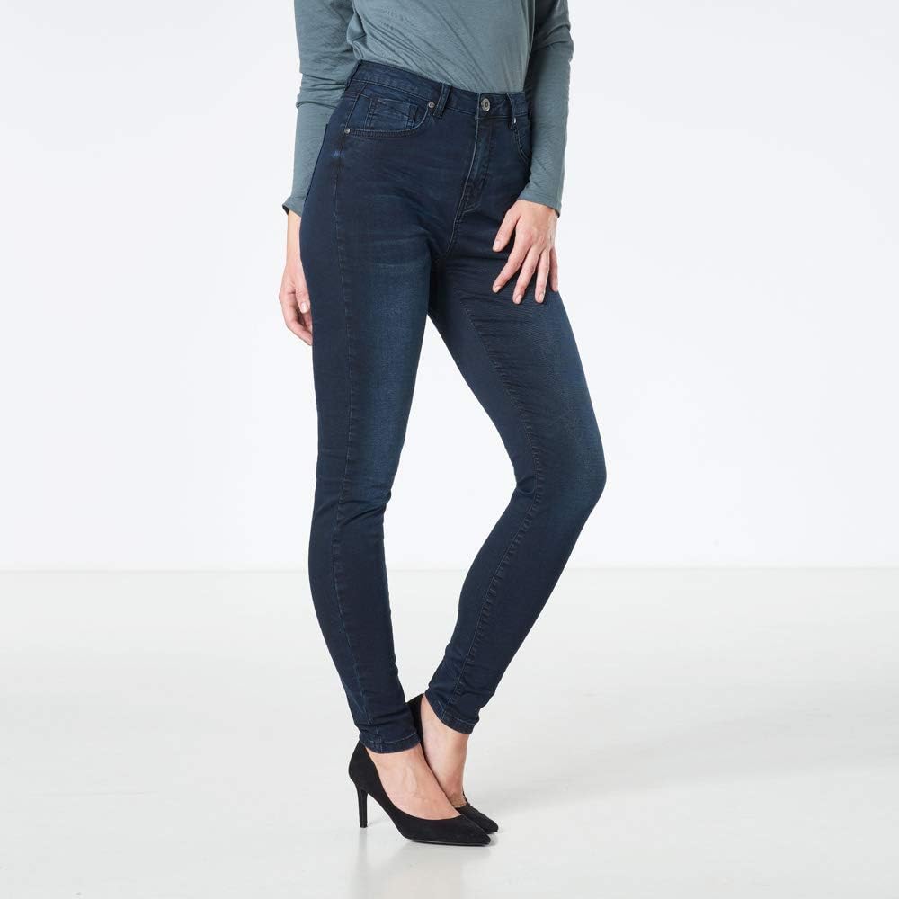 COLAC Damen Jeans Mira Slim Black Used Skinny Fit mit Stretch 203.05.02 38W / 32L Darkblue Used, 38W