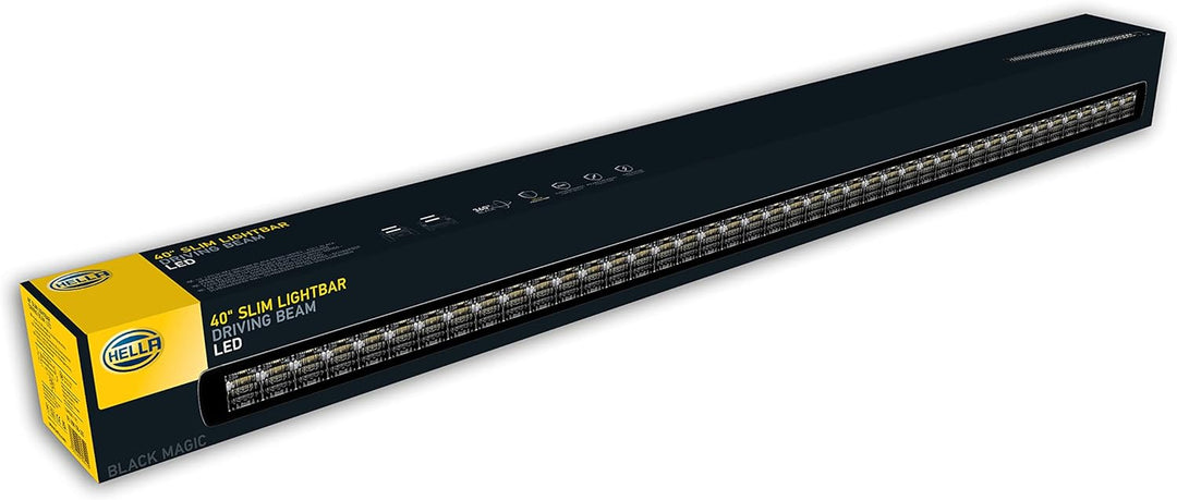 HELLA 1FJ 358 176-321 LED-Fernscheinwerfer - Black Magic Slim Lightbar 40" - 12/24V - Anbau - Kabel: