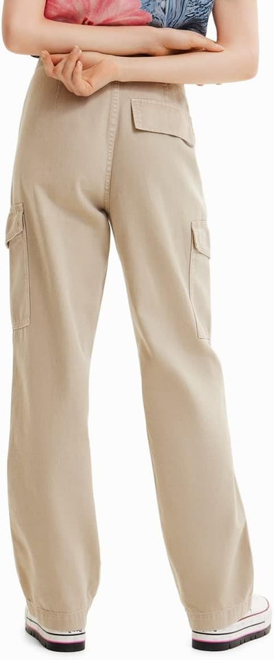 Desigual Damen Casual Pants 42 Grün, 42 Grün