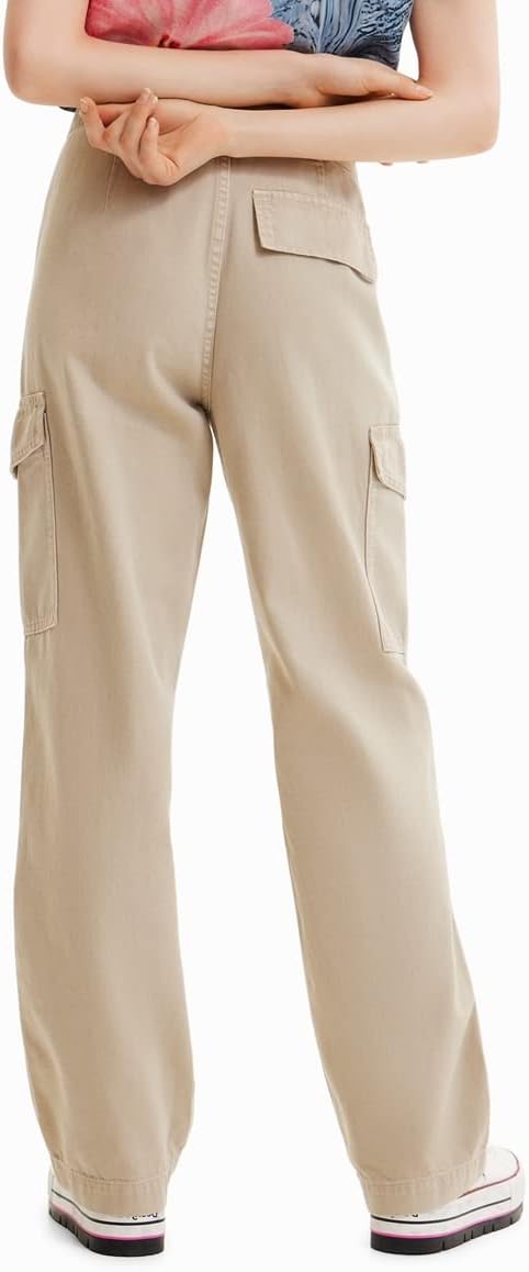 Desigual Damen Casual Pants, Grün