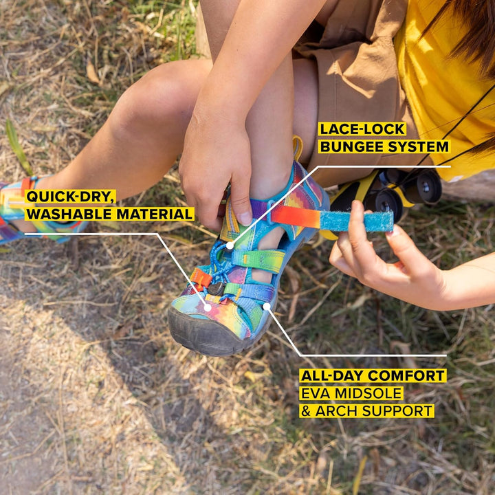 Keen Unisex-Kinder Seacamp Ii Cnx Sandalen Trekking-& Wanderschuhe 34 EU Blue Depths Chartreuse, 34