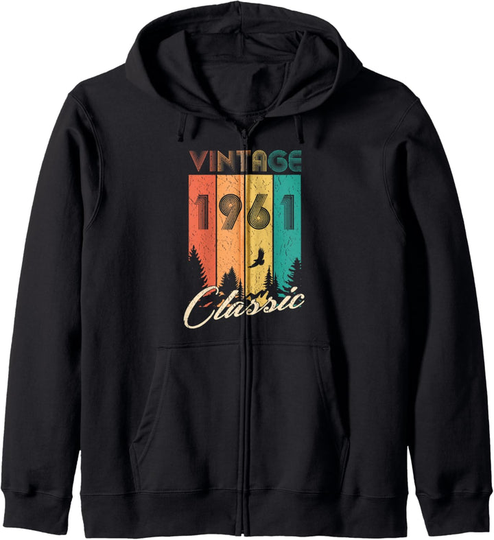 60. Geburtstag Geschenk Vintage 1961 60 Jahre Männer Frauen Kapuzenjacke