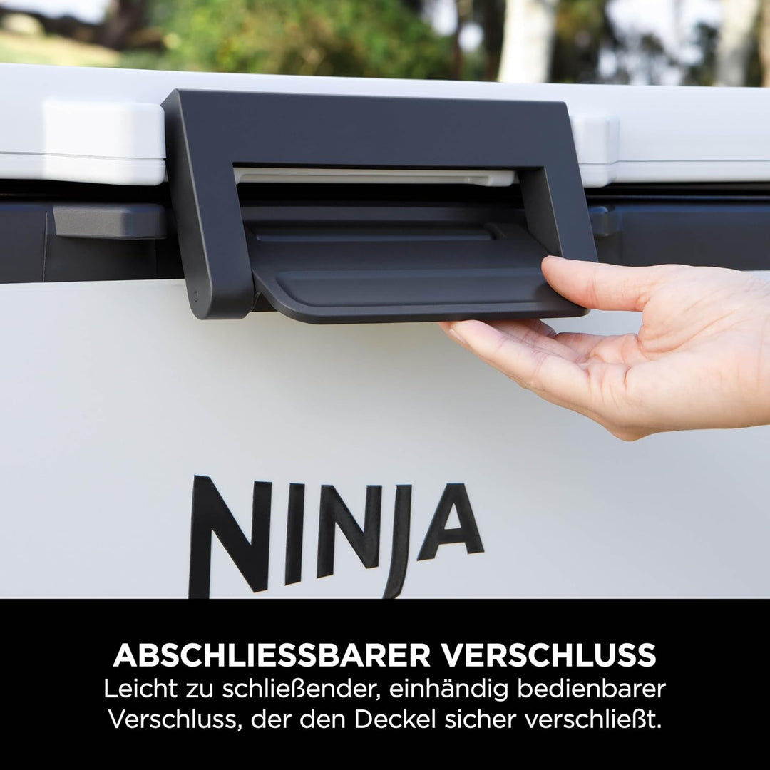 Ninja FrostVault Kühlbox mit Rollen und Isolierung, integrierter Dry Zone Schublade für Lagerung bei