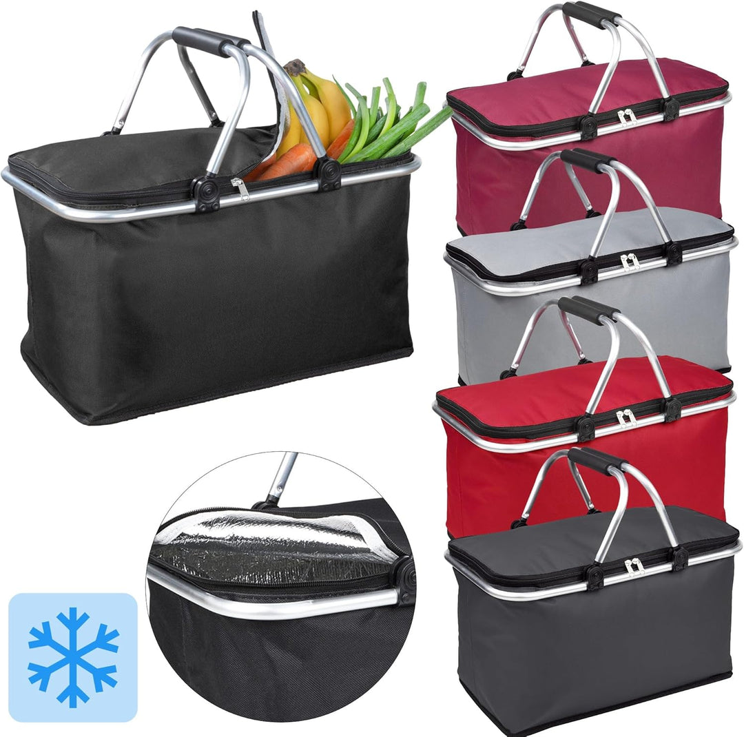 Einkaufskorb Kühlkorb 25 L Faltbarer Thermokorb Picknickkorb Korb Einkaufskörbchen Körbchen klappbar