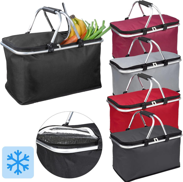 Einkaufskorb Kühlkorb 25 L Faltbarer Thermokorb Picknickkorb Korb Einkaufskörbchen Körbchen klappbar