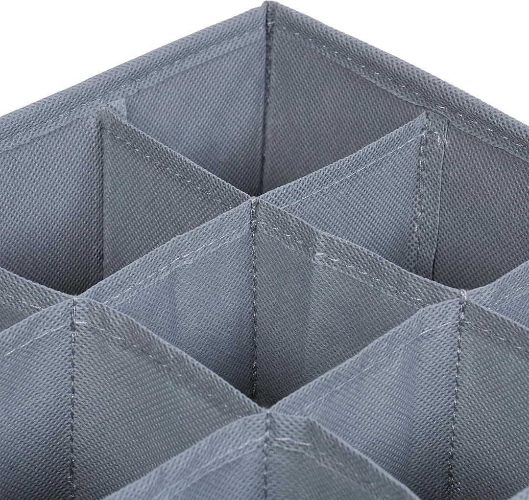 Relaxdays Unterwäsche Organizer, 4er Set, Aufbewahrungsbox für Socken & Unterwäsche, Kleiderschrank