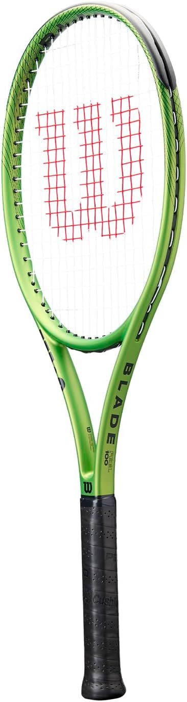 Wilson Blade Feel 100 Graphit-Tennisschläger, Mit BLX-Technologie für Wettkampfspieler, Farbe: Grün,