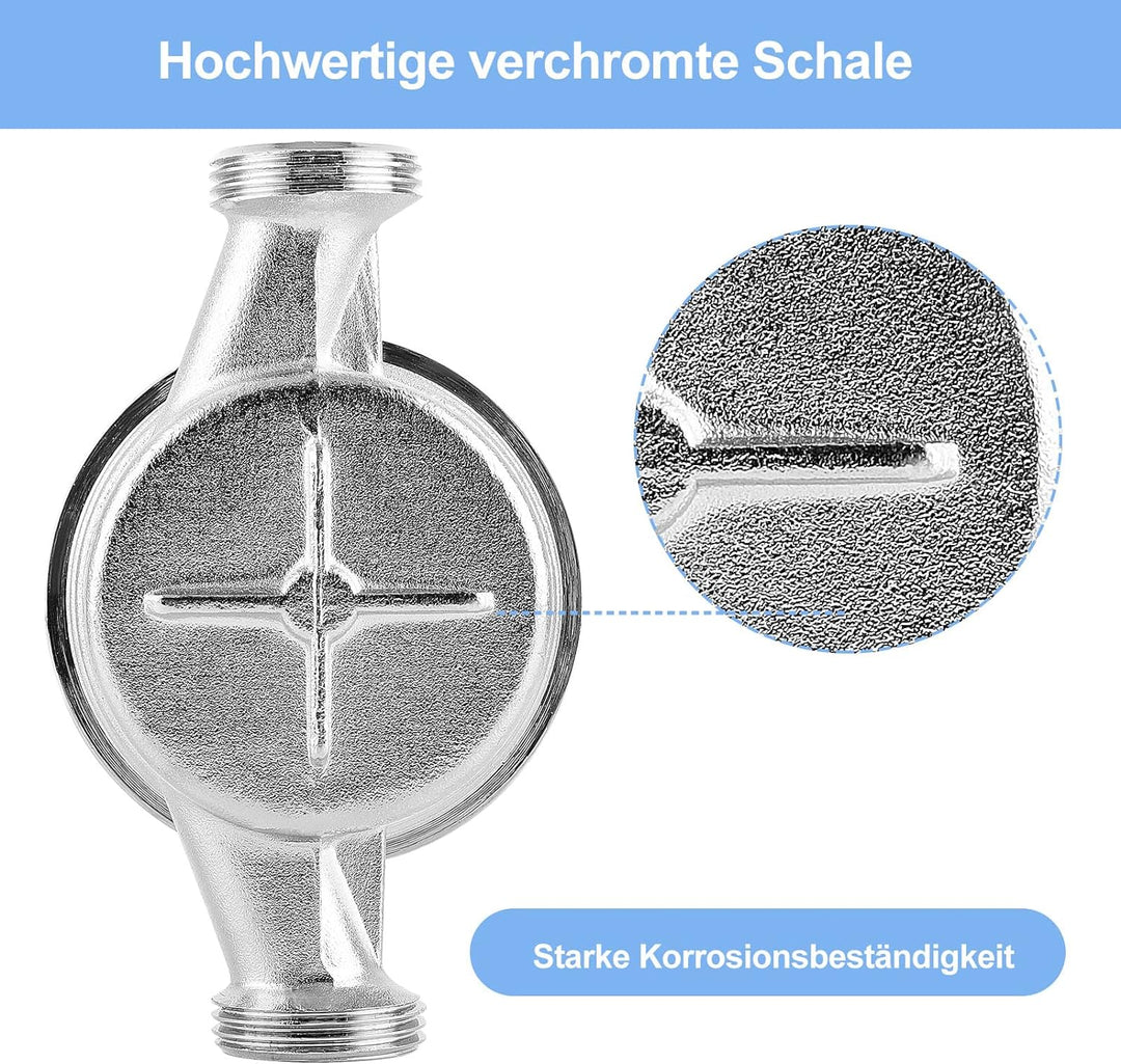 ColdShine Wasserzähler 1/2" Anschlussgewinde Einkanal-Trockenwasserzähler Wasseruhr Garten Kaltwasse