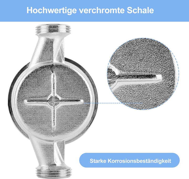 ColdShine Wasserzähler 1/2" Anschlussgewinde Einkanal-Trockenwasserzähler Wasseruhr Garten Kaltwasse