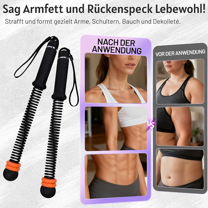 Tragbare Battle Rope Ohne Seil mit verstellbaren Gewichten, leises Home Gym,Ropeless Battle Rope mit