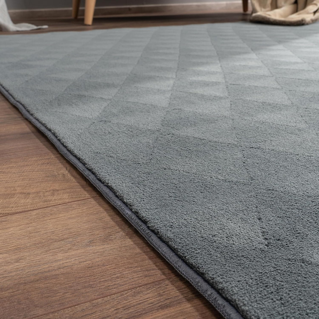 Paco Home Teppich Wohnzimmer Schlafzimmer Kurzflor rutschfest Skandinavisches Boho Design Einfarbig