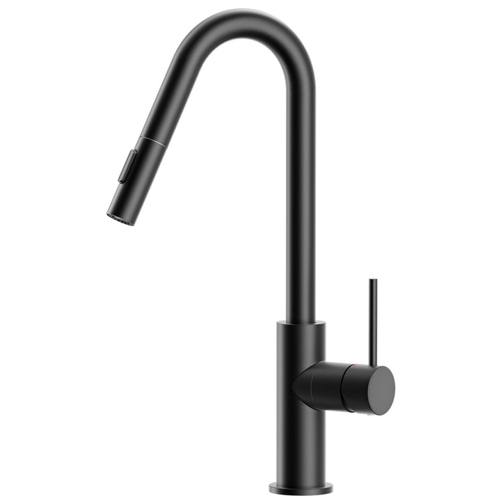 CECIPA Wasserhahn Küche Schwarz, Hochdruck Küchenarmatur mit Brause Ausziehbar, V-förmiger Armatur E