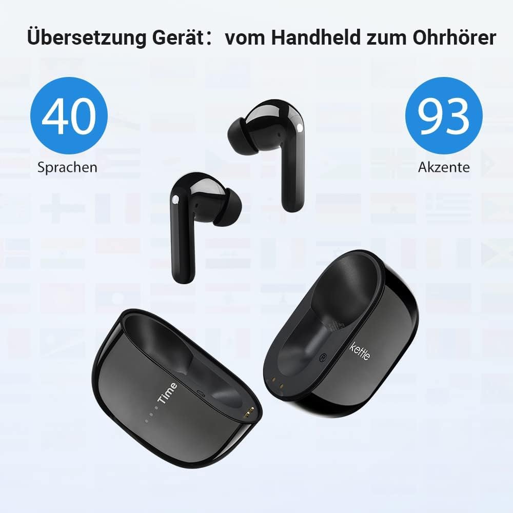 Timekettle M3 Translation Device, Two-Way Translator Headphones with App for 40 Languages & 93 Diale