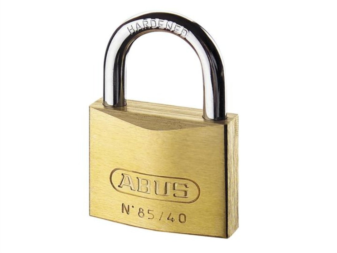 ABUS Vorhängeschloss Messing 85/50 gl.-2701 - gleichschliessend - für Kellertüren, Schuppen u. v. m.