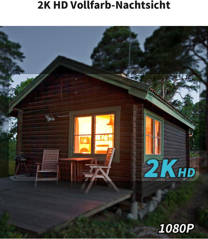 SEHMUA 4G LTE Überwachungskamera Aussen Solar mit SIM Karte - 2K HD PTZ Kabellos Kamera Ohne WLAN Ou