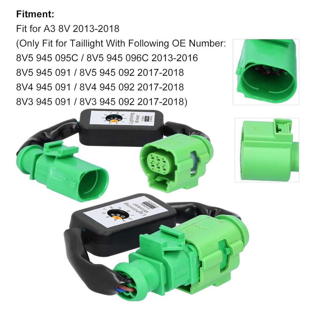 Klarer, LED-Rückleuchten Dynamische Blinker Adapterkabelbaum Blinkermodul-Kits Zubehörteil Passend f