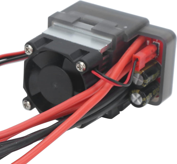 Drfeify RC ESC 360A mit Kühlkörper und Lüfter wasserdichter gebürsteter Regler für 1/10 RC Crawler/T