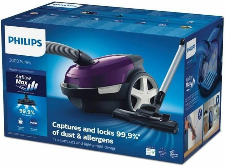 Staubsauger mit Beutel - PHILIPS - XD3100/06 - 900 W - 79 dB - Violett