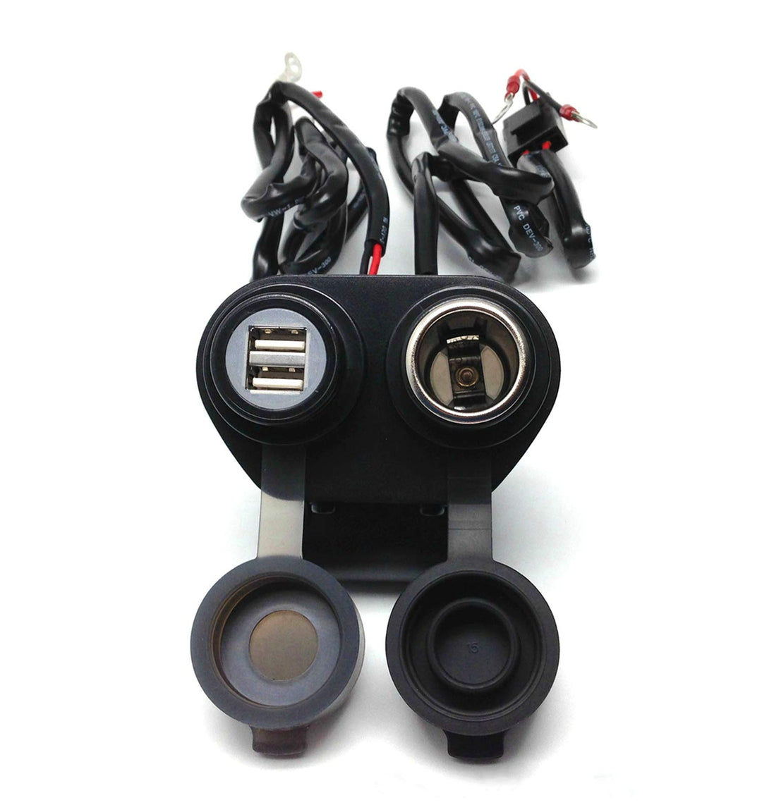 Cliff Top Motorradlenker USB-Ladegerät (Magnetschalterkappe + Zigarettensteckdose) 4A Magnetische US
