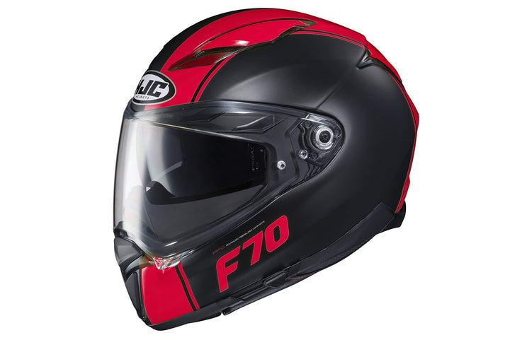 HJC Helmets Motorradhelm F70 MAGO MC1SF, Schwarz/Rot, XL, 15257110 XL Schwarz/Rot, XL Schwarz/Rot