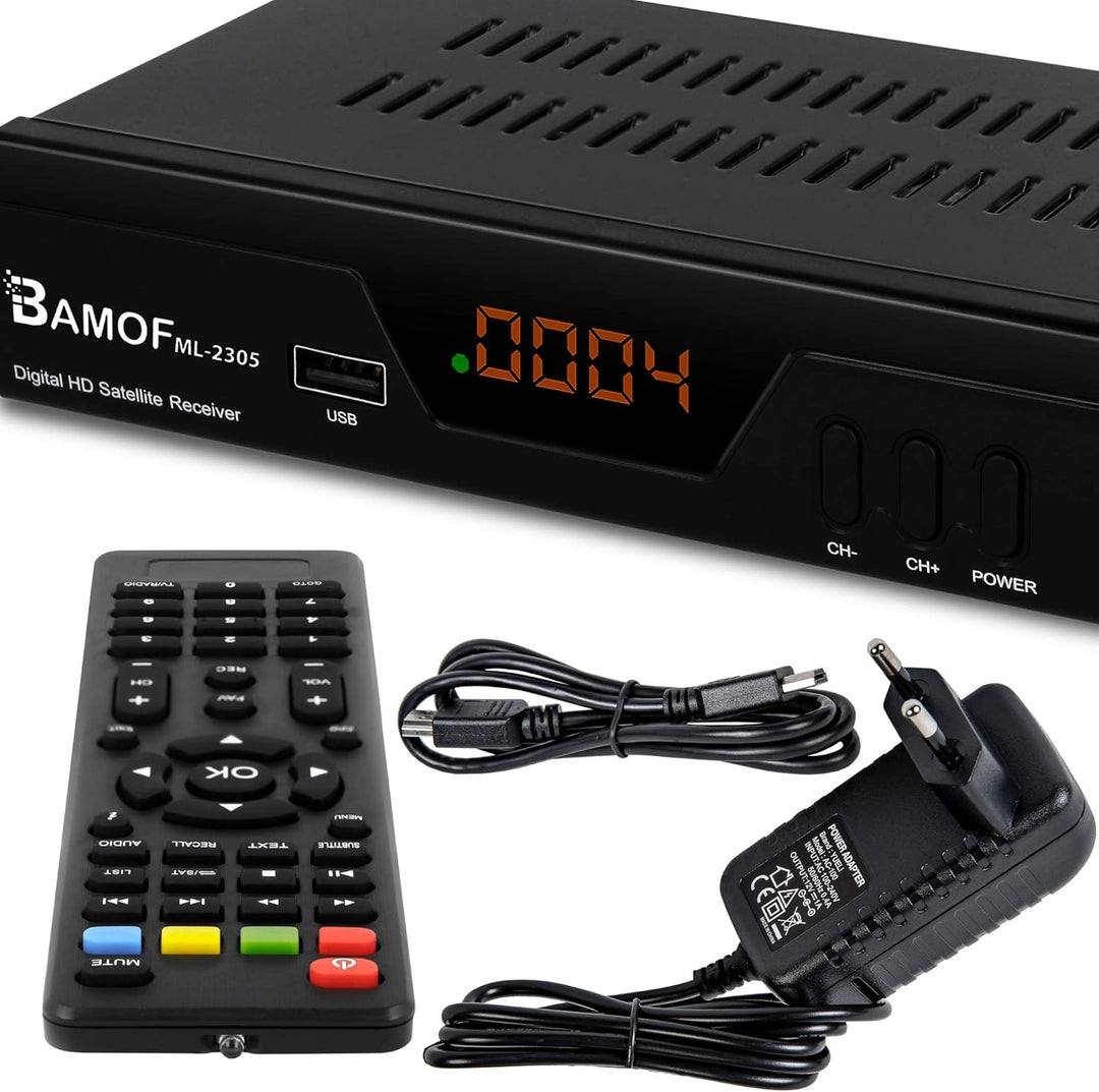 hd-line Bamof 2305 Digital Satelliten Sat Receiver - (HDTV, DVB-S/S2, HDMI, SCART, 2X USB 2.0, Full