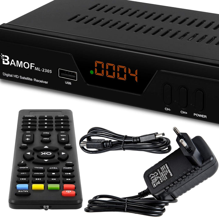 hd-line Bamof 2305 Digital Satelliten Sat Receiver - (HDTV, DVB-S/S2, HDMI, SCART, 2X USB 2.0, Full