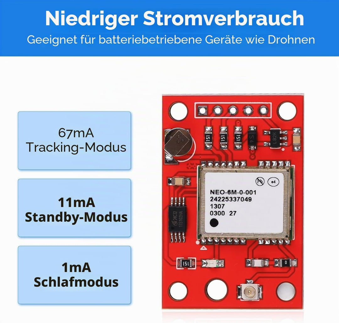 2 Stück GY-NEO6MV2 NEO-6M GPS-Modul Flugsteuerungsmodul unterstützt 3 V-5 V Stromversorgung mit Kera