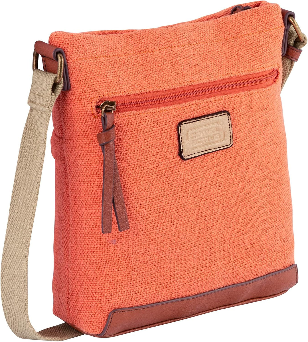 camel active, OAKLAND PI, Damen, Umhängetasche, M, Orange Orange 24,5 x 8,0 x 28,0 (LxBxH), Orange 2