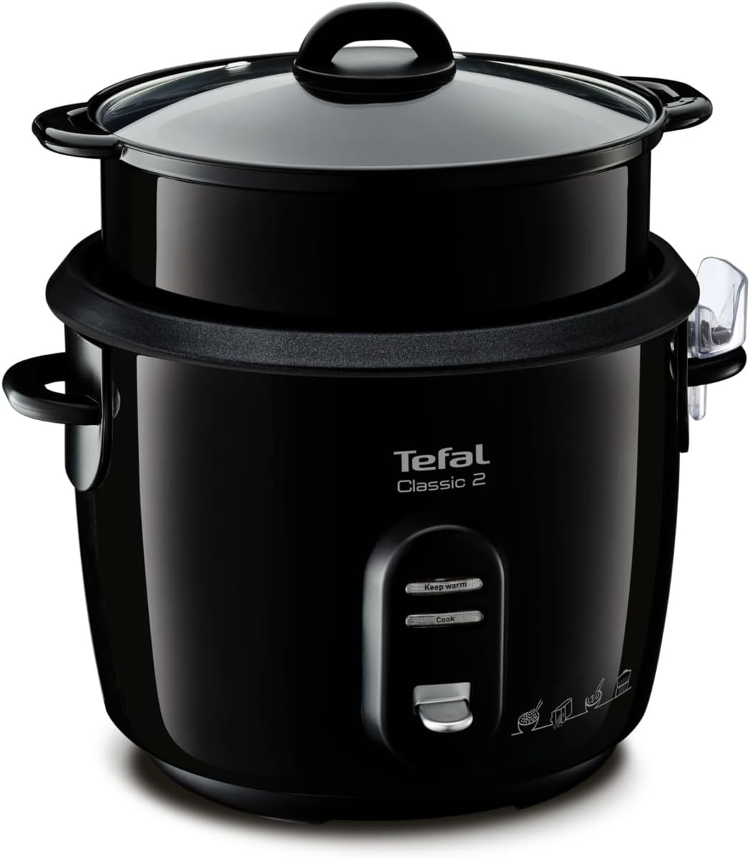 Tefal RK103811 Reiskocher Classic, schwarz-metallic, Noir