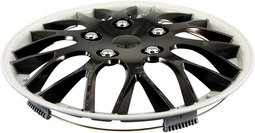 AUTO-STYLE Satz Radzierblenden Missouri 14-Zoll Schwarz/Weiss unrandet 14-inch Schwarz/Weiss Umrande