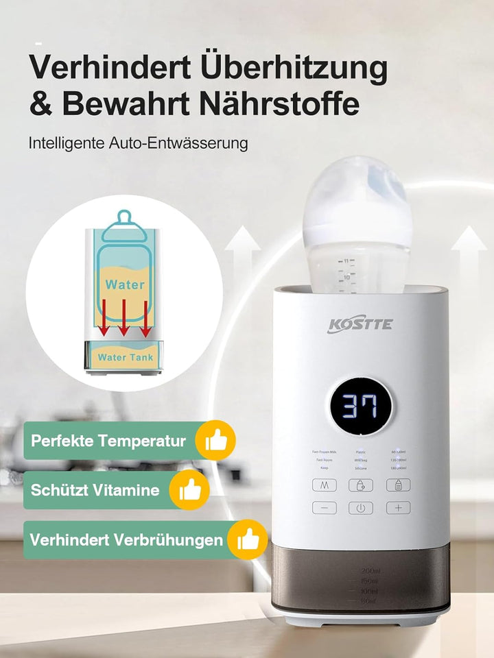 Flaschenwärmer Baby - Babyflaschenwärmer mit temperatur- Flaschenwärmer - Passend Für Alle Handelsüb