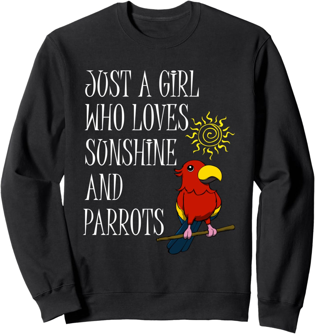 Papagei und Sonne Lustiger Spruch Mädchen Sweatshirt
