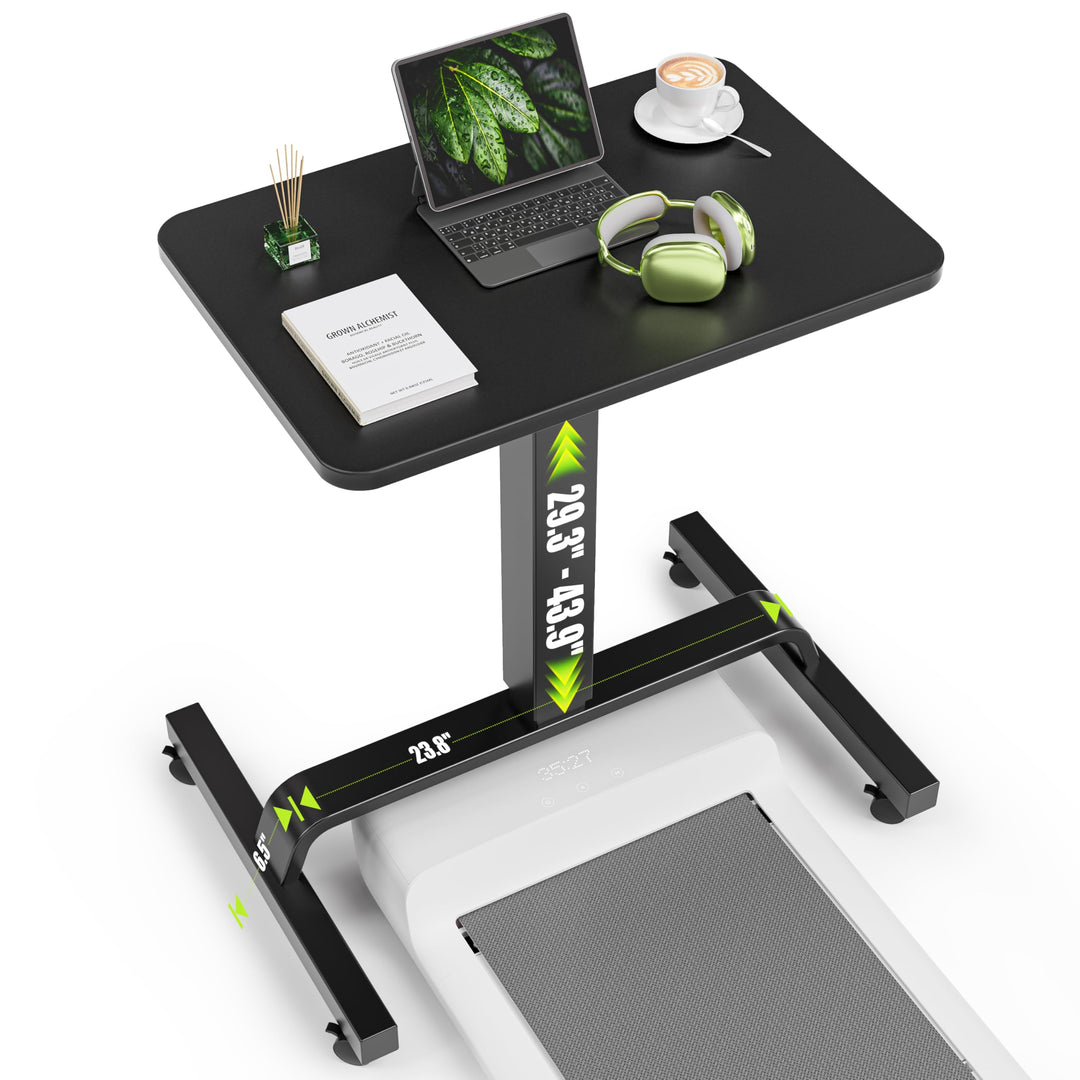 WALKINGDESK Stehpult Höhenverstellbar Schreibtisch mit 4 Rollen, Mobiler Stehtisch 60 x 40cm, Kleine