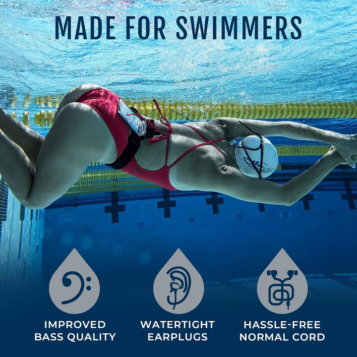H2O Audio IE2-BK Surge 2G Sport wasserdichte Kopfhörer schwarz Standardverpackung, Standardverpackun