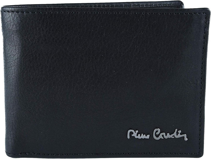 🎁Pierre Cardin Geschenk Gürtel und Geldbörse aus Leder (Gentleman Linie), Schwarz , 130 cm